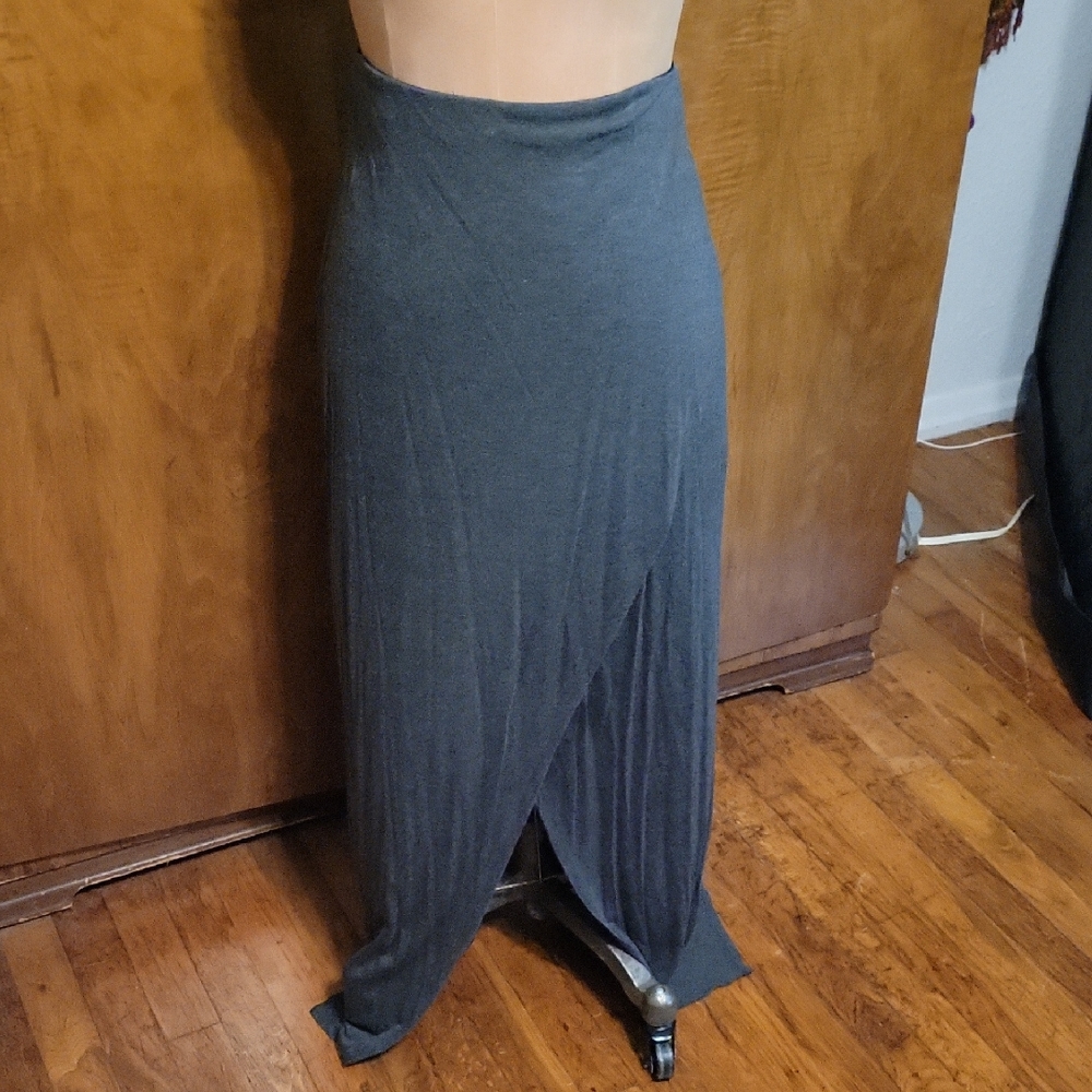 Alice + Olivia Charcoal Maxi Skirt